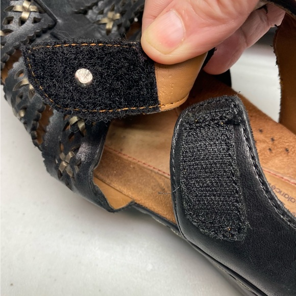 Cobb Hill by New Balance BLK Leather Fisherman Sandals, 7W Fall Sale - Picture 7 of 10